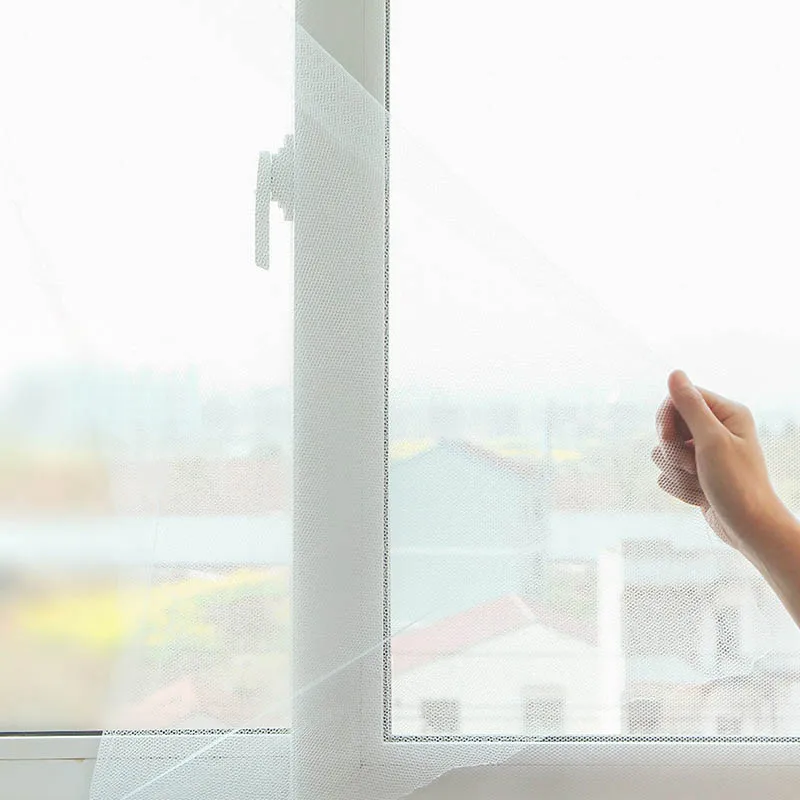 Горячая самоклеящаяся сетка на окно сетка анти-москитная DIY невидимый занавес прочный борьба с вредителями
