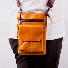 Натуральная кожа Многофункциональный Для мужчин талии сумка поясная лоскут кожи коровы отдыха человека Телефон чехол Сумки поясная сумка ремень сумка