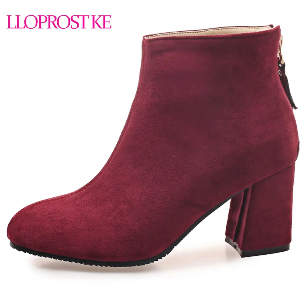 

Lloprost ke Newest Women's Boots Round Toe Elastic Ankle Boots Thick High Heels Shoes Woman Female 2018 Winter Socks Boots D48