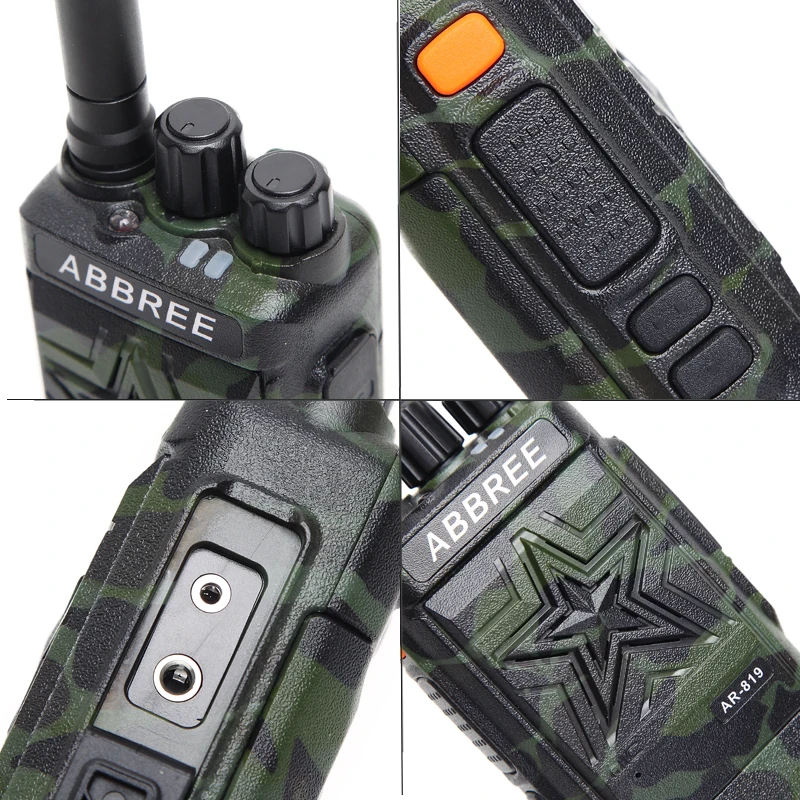 ABBREE AR-819 10 Вт Мощный без магнитного громкоговорителя 16CH 3000 мАч км Long Range двухканальные рации Охота Любительское радио, Си-Би радиосвязь HF