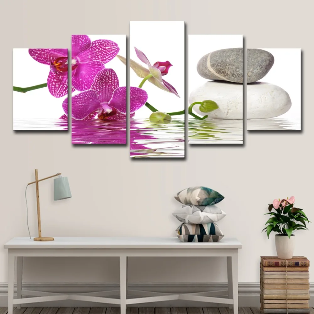 5P2319-HD Printed Purple butterfly orchid flower Painting Canvas Print room decor print poster picture canvas Free shipping (6) 