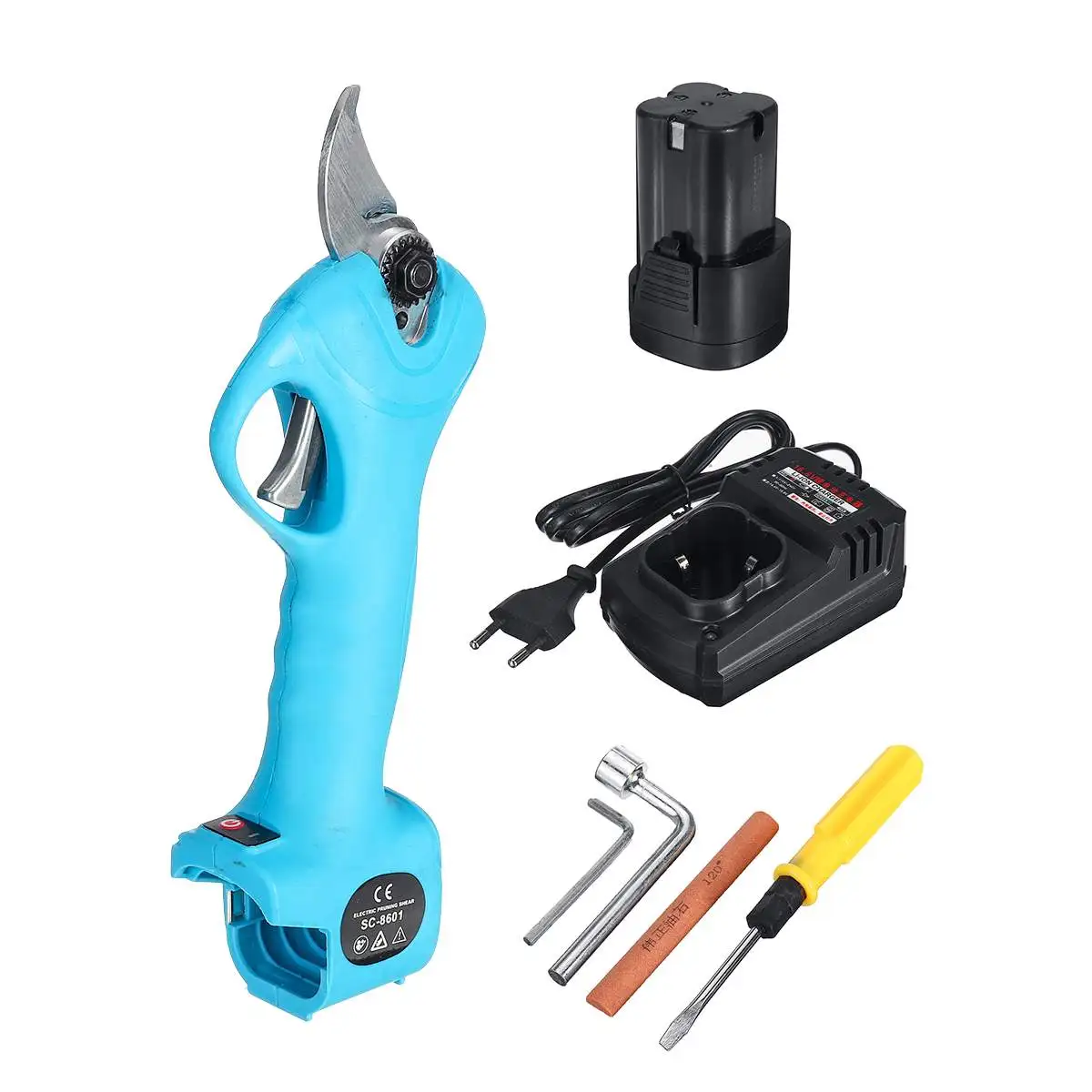 

Power Tools 16.8V Li-ion Battery Cordless Secateur Branch Cutter Electric Fruit Pruning Tool Shear to Ol Fruit