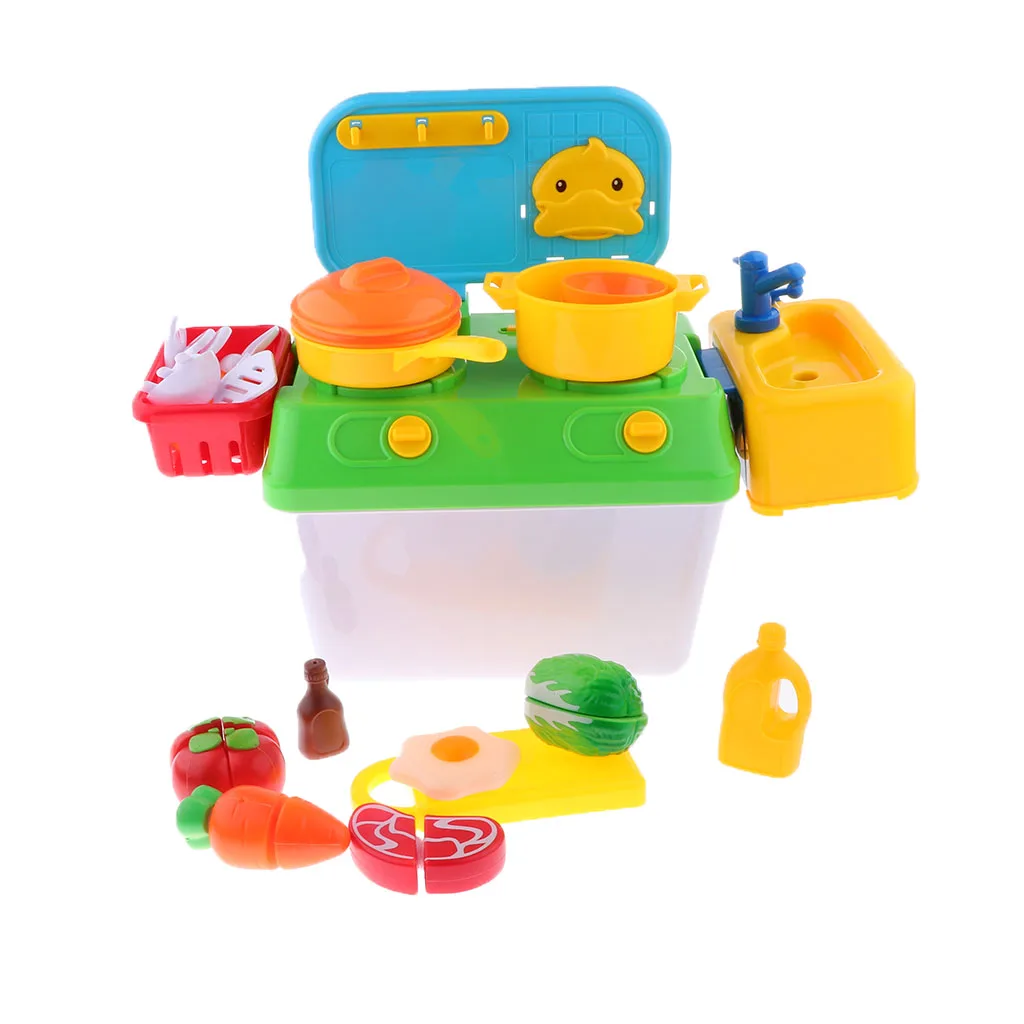 

Simulation Plastic Kitchen Playset Gas Stove with Accessories for Children Educational Toy