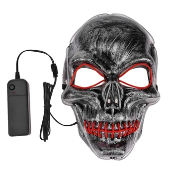 

Halloween Mask Toys Cold Light LED EL Voice Control Masks Bar KTV Masquerade Festival Cosplay Supplies for Children Adults