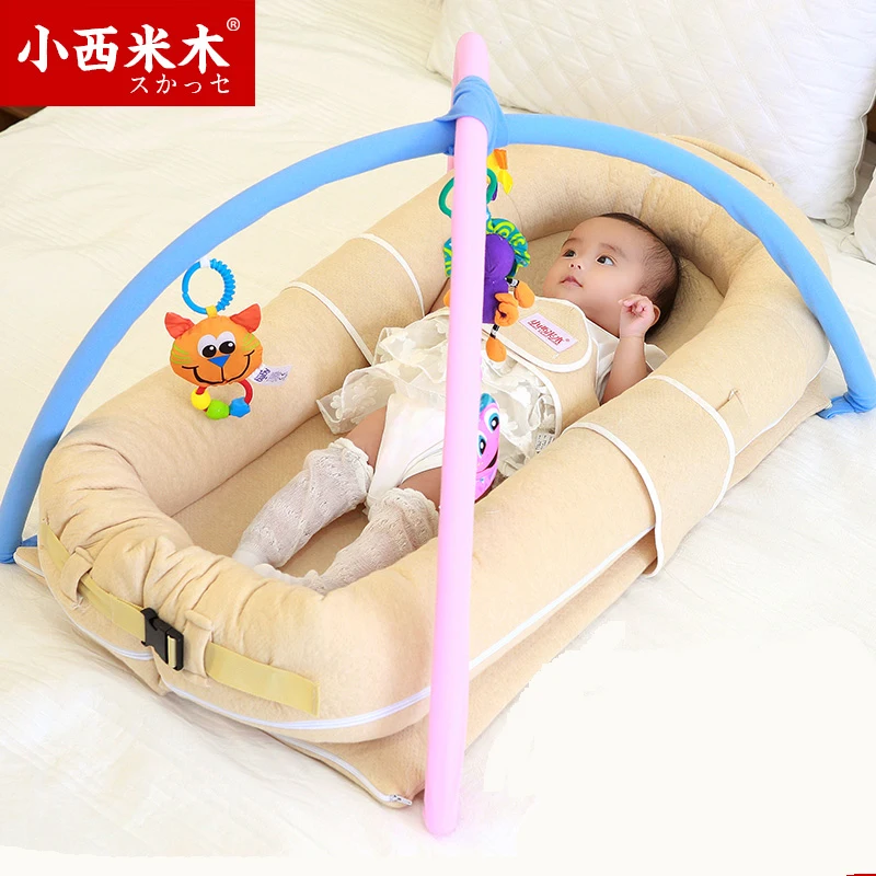 Small Sago Wood Crib Multifunctional Bed Bb Bionic Newborn Baby For Children