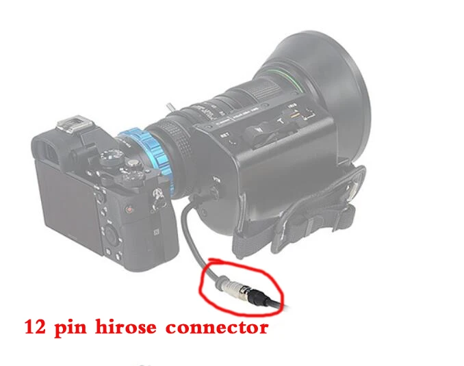 DC 12 V штекер до 12 Pin кабель hirose для Fujinon Canon Nikon Servo Zoom объектив B4 крепление 2/" кабель питания