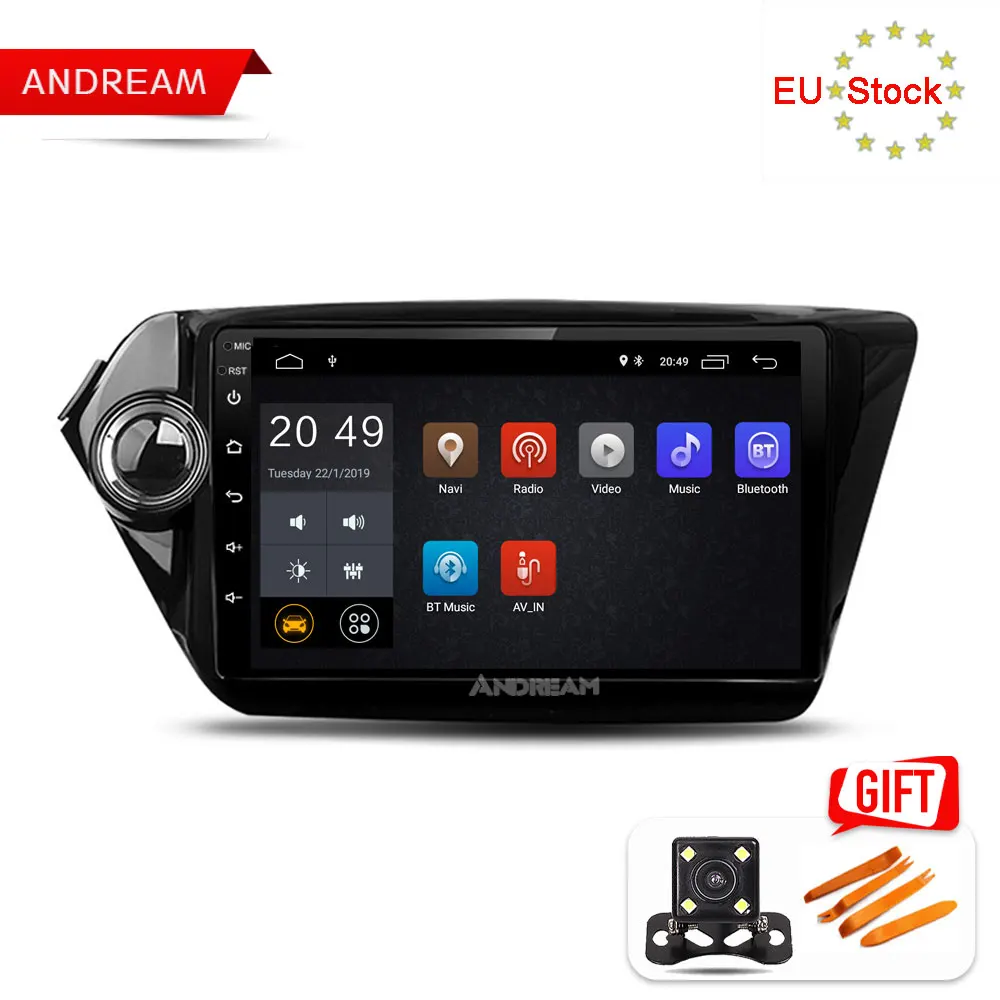 Andream 9 &quotAndroid 8 1 2 + 16G авто мультимедиа радио gps навигация K2 ips видео плеер для KIA RIO 3