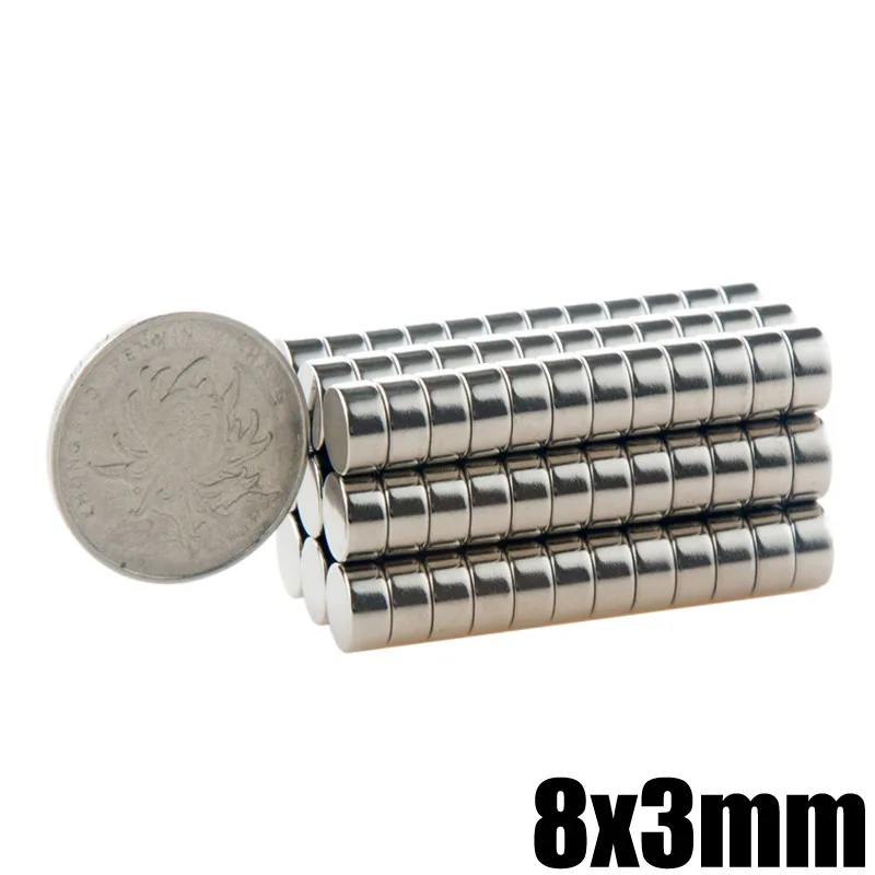 

10Pcs Neodymium Magnet Disc 8x3mm N35 Permanent Small Round Super Strong Powerful Magnetic Magnets For Craft 8mm x 3mm