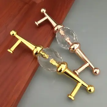 

Luxury Diamond Crystal Handles 128mm Dia gold European door pull knobs for Wardrobe Cabinet Drawer furniture decoration hardware