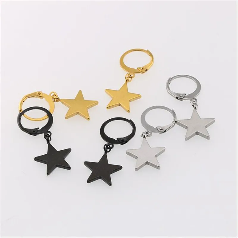 

DE23 Titanium Unisex Drop Earrings 316l Stainless Steel Earring IP Plating No Fade Allergy Free