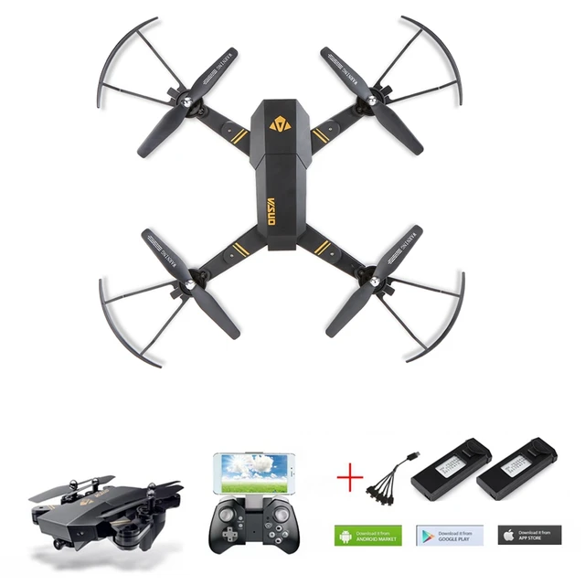Visuo Xs809hw Drone With Camera Wide Angle Wifi Fpv Quadcopter Remote