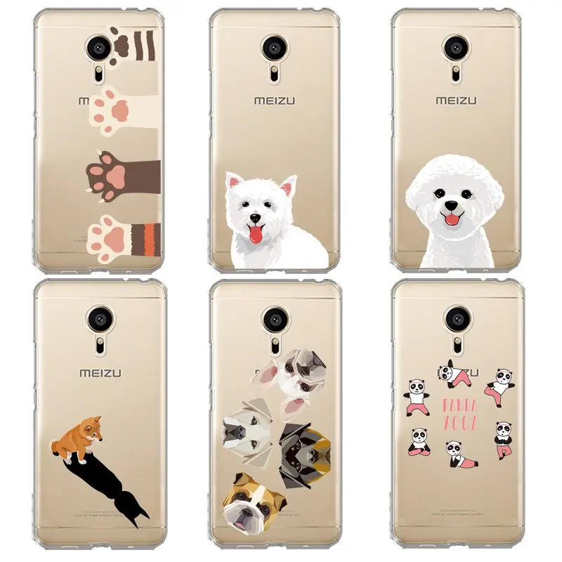 

Fox Soft Clear TPU Phone Case For meilan MX6 pro6 U20 U10 A5 M5 M5S E E2 Dog Panda Cat Printed Shell Bags Cover Free Shipping