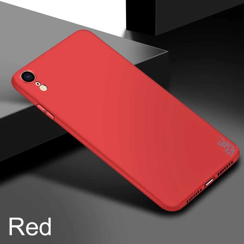 VVKing для iphone XR силиконовый чехол ТПУ мягкий простой чехол для Apple XR чехол ультра тонкий однотонный XR яркие цвета Матовые чехлы Coque - Цвет: Red