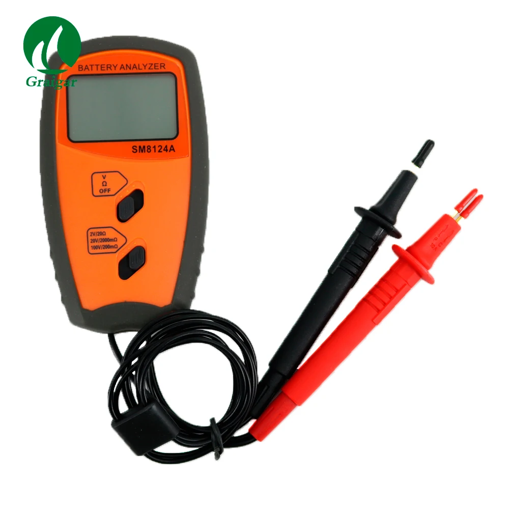 

SM8124A Battery Impedance Meter Vehicle Rechargeable Lithium-ion nickel-hydroxide internal battery resistance Tester Voltmeter