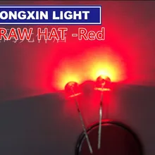 500 шт., 5 мм, прозрачный СВЕТОДИОДНЫЙ светильник-диод, красная соломенная шляпа, прозрачные линзы, 5 мм, светильник, светодиодный Диод, широкий угол, сквозное отверстие