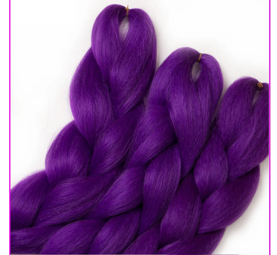 Yiyaobess 24 дюйма синтетические плетеные волосы 100 г/упак. волосы кроше для наращивания красный фиолетовый розовый серый синий черный jumbo оплетка