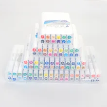 12/18/24/36 шт/партия Цвета рисования акварельные маркеры двойной наконечник кисть школьные принадлежности маркер для белой доски