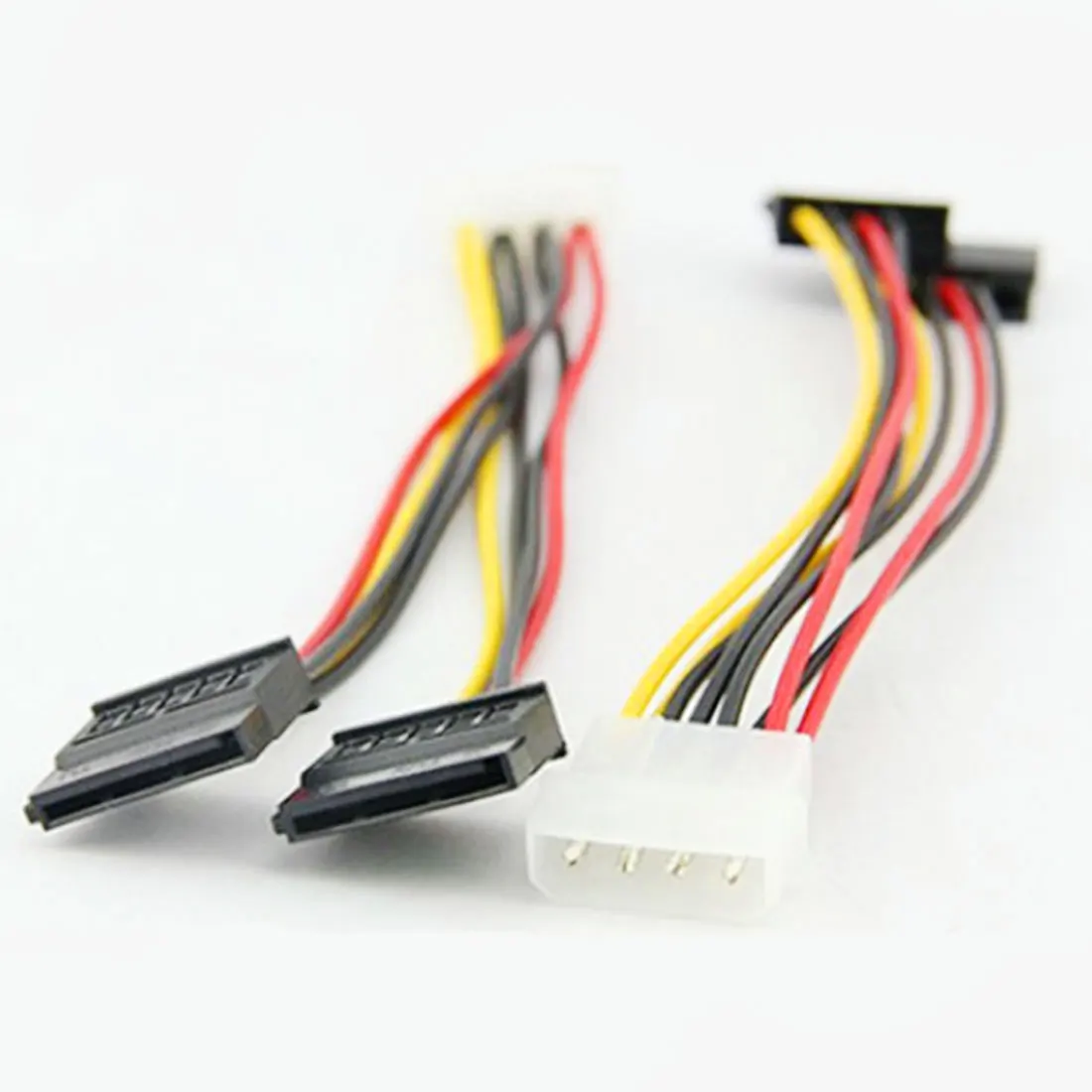 

Computer Cable 4 Pin IDE Power Splitter 1 Male to 2 Female ATA / SATA Power Cable Y Splitter Hard Drive Power Supply CQ86