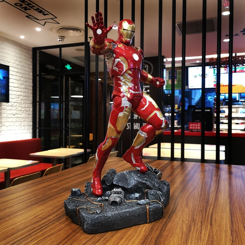 The Avengers MK43 Iron Man 1/4 Scale Full Body 50CM Statue Home Decor Collectible Action Figure Resin Statuette Gift For Men Boy