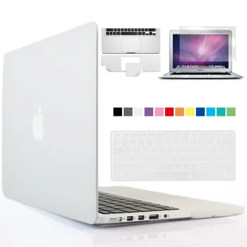 

Crystal Clear Case For Macbook Air Pro Retina 11 12 13 15 Laptop Bag For Mac Book Case + Keyboard Cover + Screen Protector+Guard