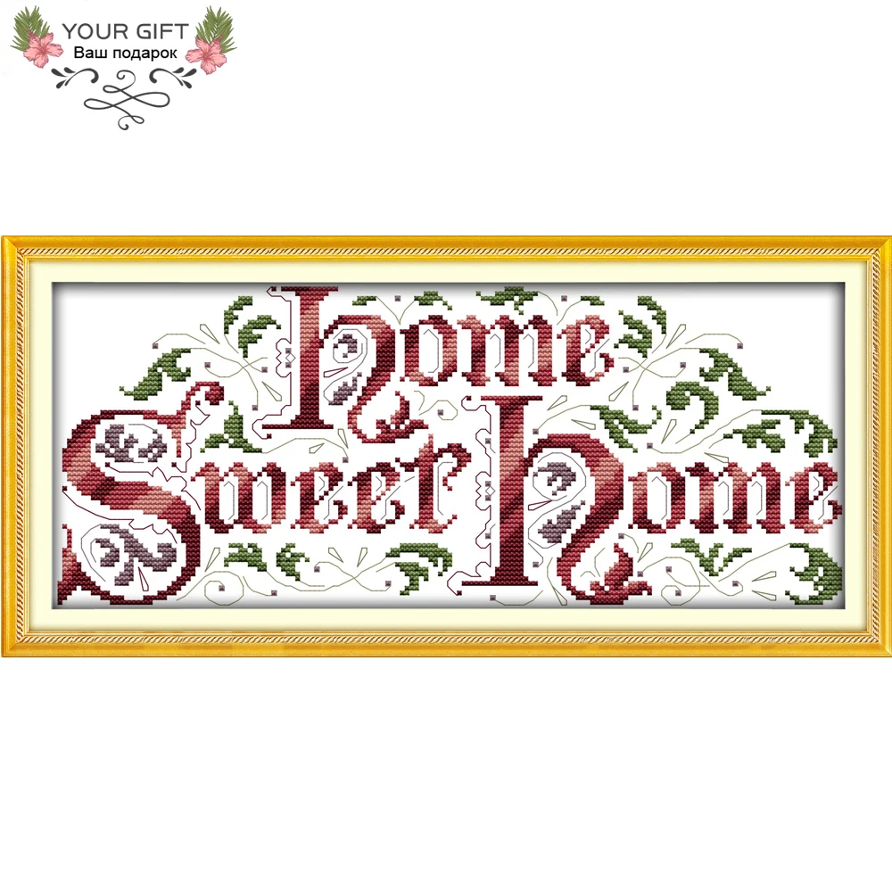 

Joy Sunday Sweet Home Cross Stitch J276 14CT 11CT Counted and Stamped Home Decor Sweet Home Embroidery DIY Cross Stitch Kits