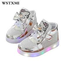Little Girls Led font b Lights b font font b Shoes b font Children Glowing Flashing