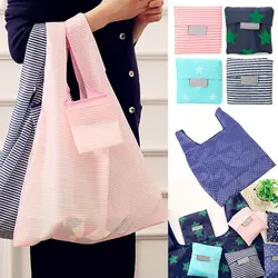 Для женщин хозяйственные сумки THINKTHENDO многоразовые супермаркет Tote складной продуктовый большой ёмкость повседневное точка печати новый