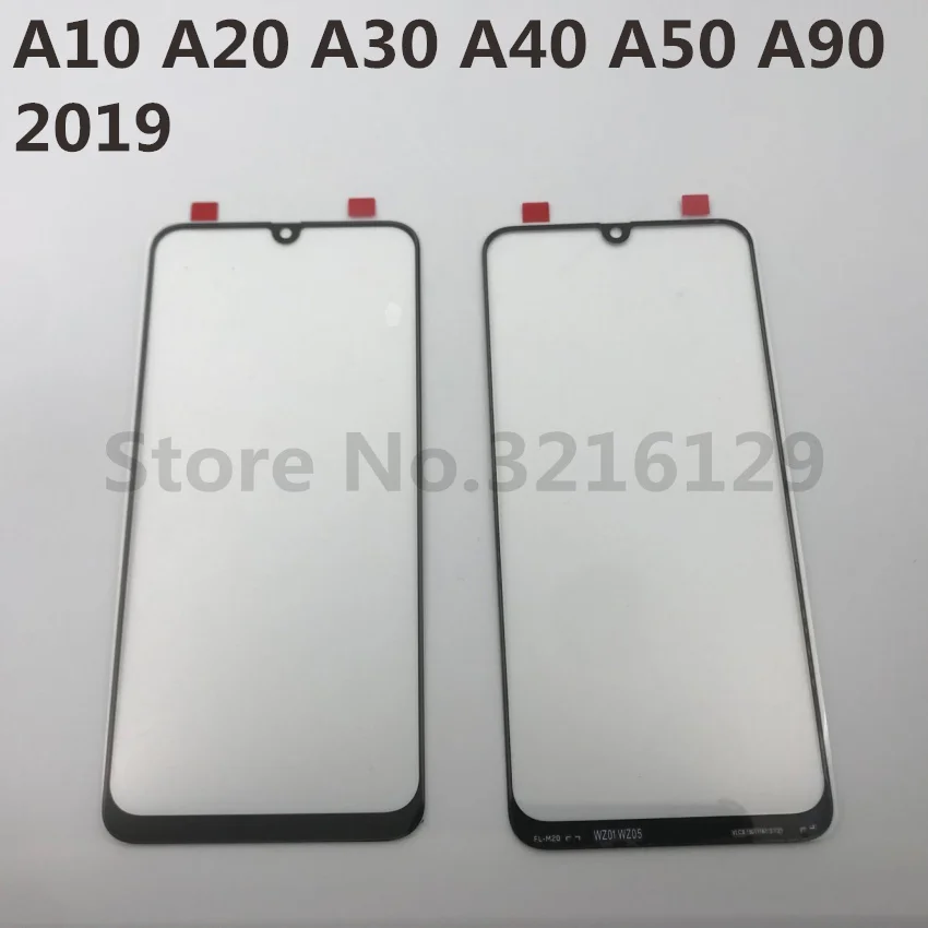 50 шт.,, высокое качество, для samsung Galaxy A10, A20, A30, A40, A50, A60, A70, A80, A90,, lcd, Передний сенсорный экран, стекло, внешний объектив