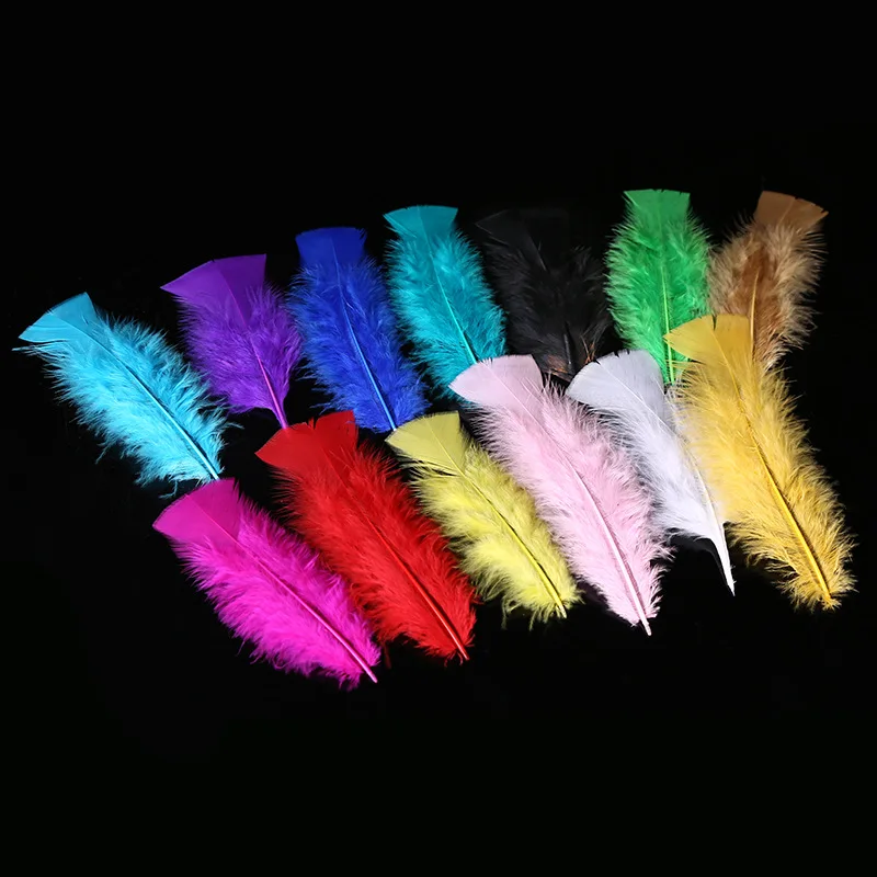 Cheap for Sale 200pcs High Quality Fluffy Plumes Dyed DIY Turkey