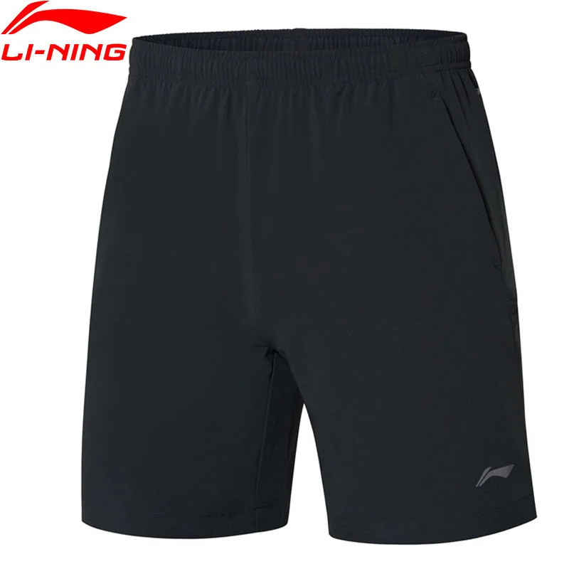 Comprar Li Ning hombres corriendo ATDRY Shorts transpirables 88% poliéster 12% LICRA Regular Fit forro pantalones cortos deportivos Fondo AKSP181 MKD1638