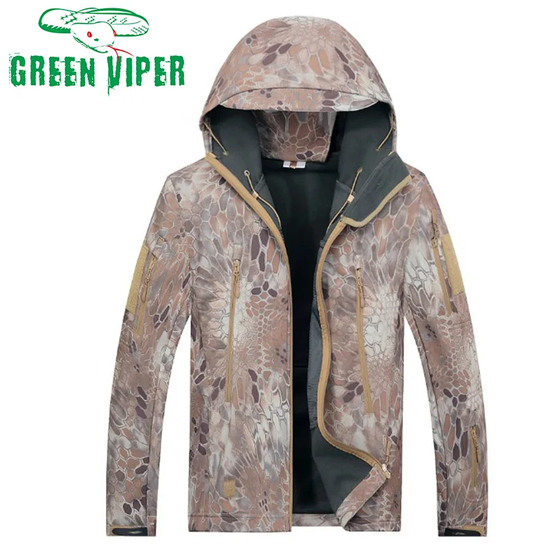 GReen viper Men's Windbreaker Outdoor Sport Camping Hiking Hood Coat