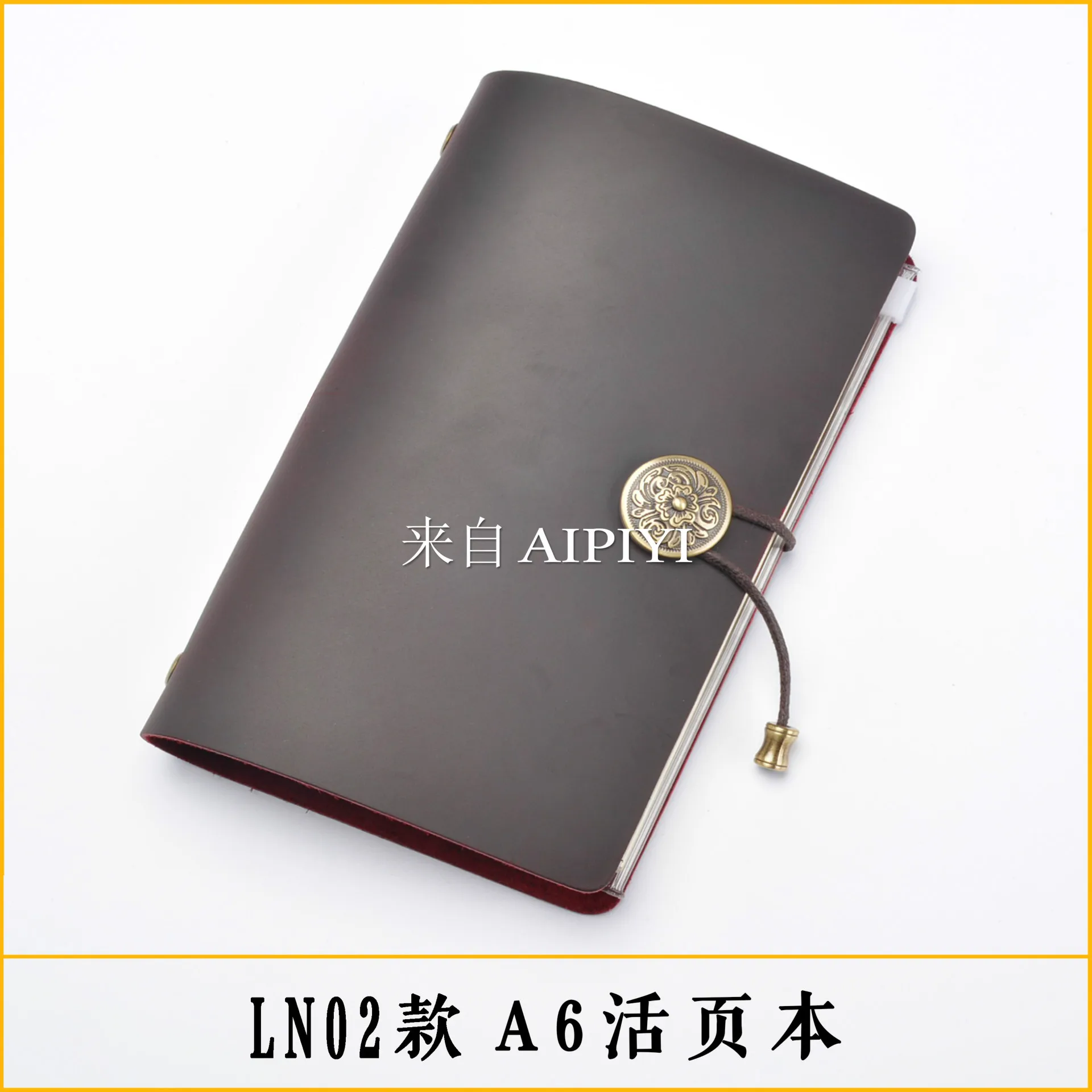 

Harphia Spiral Notebook Strape Diary Notepad Vintage Genuine Leather Note Book Mad Horse Agenda Classical Design