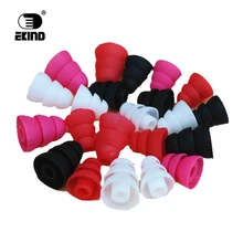 EKIND, 6 шт./3 пары силиконовых амбушюр, трехслойные накладки для наушников, колпачок для наушников-вкладышей, сменные наконечники для наушников, подушечки для ушей