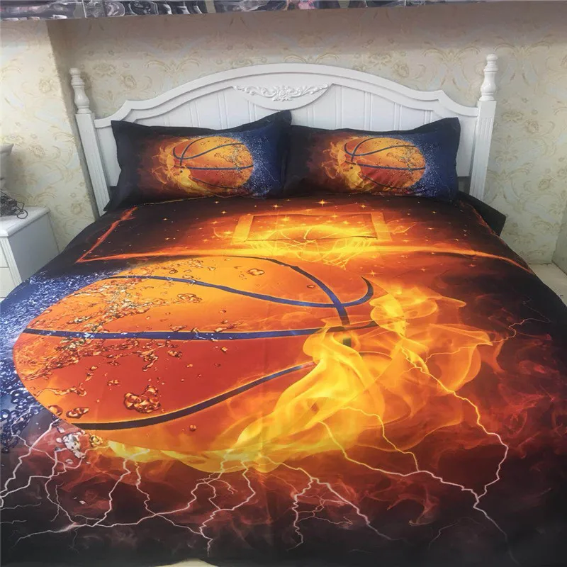 

2018 3D Basketball Sport Duvet Cover Set Polyester Microfiber Bedlinens 2/3/4Pc Twin Queen King Bed Cover Sheet Pillowcases