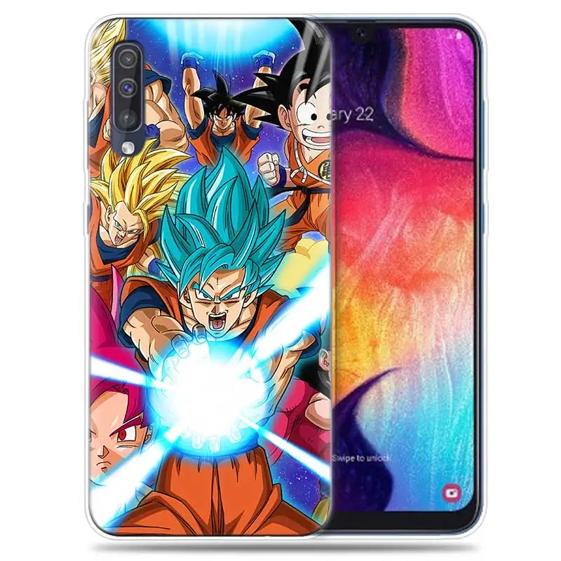 Transpatrent силиконовый чехол для samsung Galaxy A50 A70 A30 M30 M20 A10 A20 A40 M20 крышка телефона Dragon Ball Z Goku Dragon Ball Z Супер аниме - Цвет: SK-004