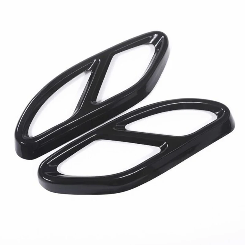 

2pcs Black car Rear Exhaust Muffler Cover Trim high quality auto chrome styling cover trim For Mercedes CLA Class C117 2016
