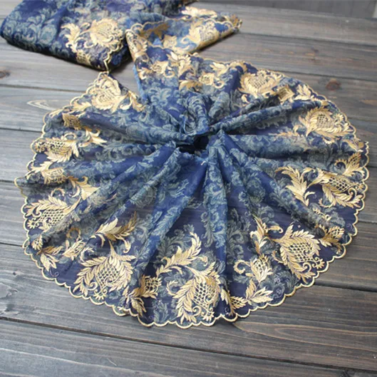 Кружевная отделка из тюля с вышивкой 8 66 дюйма 22 см|tulle lace|embroidery lacegold embroidery lace trim |