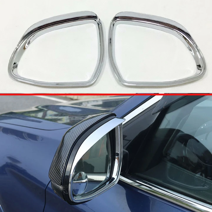 For BMW X5 G05 2019 2020 ABS Chrome Rearview Mirror Rain Shade Rainproof Blades Car Back Eyebrow | Автомобили и мотоциклы