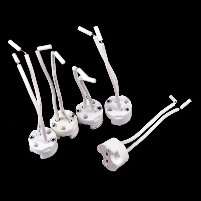 5/10PCS MR16 GU5.3 Socket Light Bulb Lamps Holder7CM Base Wire