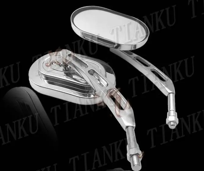 Chrome Мотоцикл зеркала заднего вида для Yamaha VStar 400 650 1100 1300 Virago Xv 250 535 750 1100 Road Star Custom измельчитель