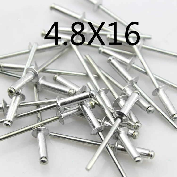 50pcs/lots M4.8x16 mm Aluminum Cap Screw/Aluminum/core Pulling Rivets