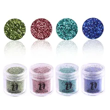 4 бутылки/набор 0,6 мм лазерный шестигранный Блестящий 3D украшение для ногтей 4 разных цветов акриловый DIY BG106-109 для ногтей