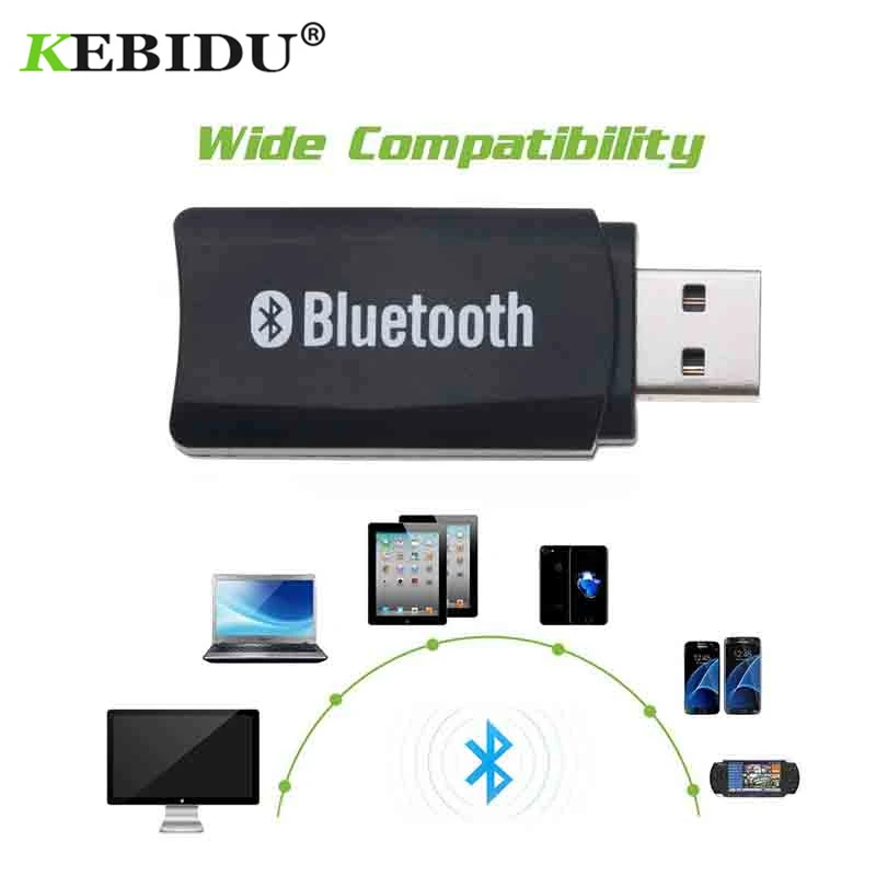 Bluetooth музыкальный ресивер Kebidu стерео аудио портативный AUX беспроводной адаптер