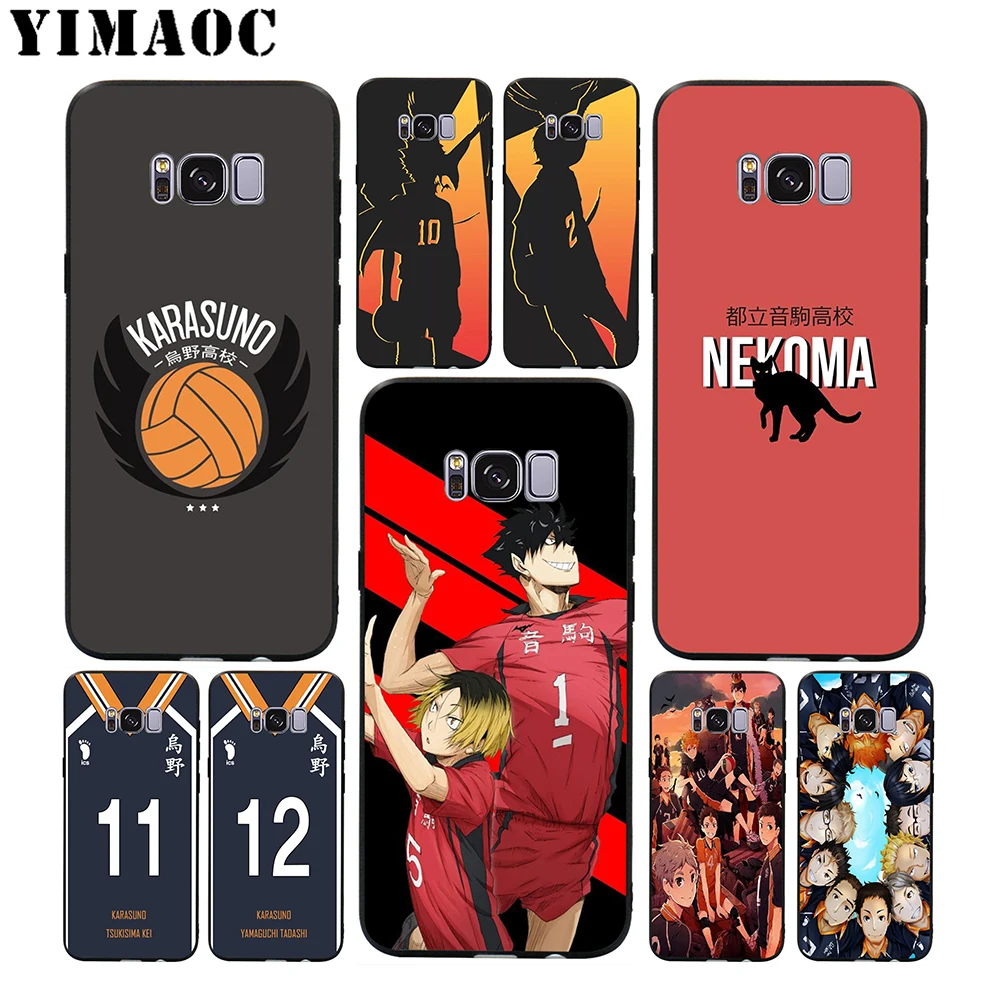 

YIMAOC Haikyuu Nekoma Soft Case for Samsung Galaxy S10 S10e S9 S8 A6 Plus S7 S6 Edge A7 A5 A3 J6 Note 9 8