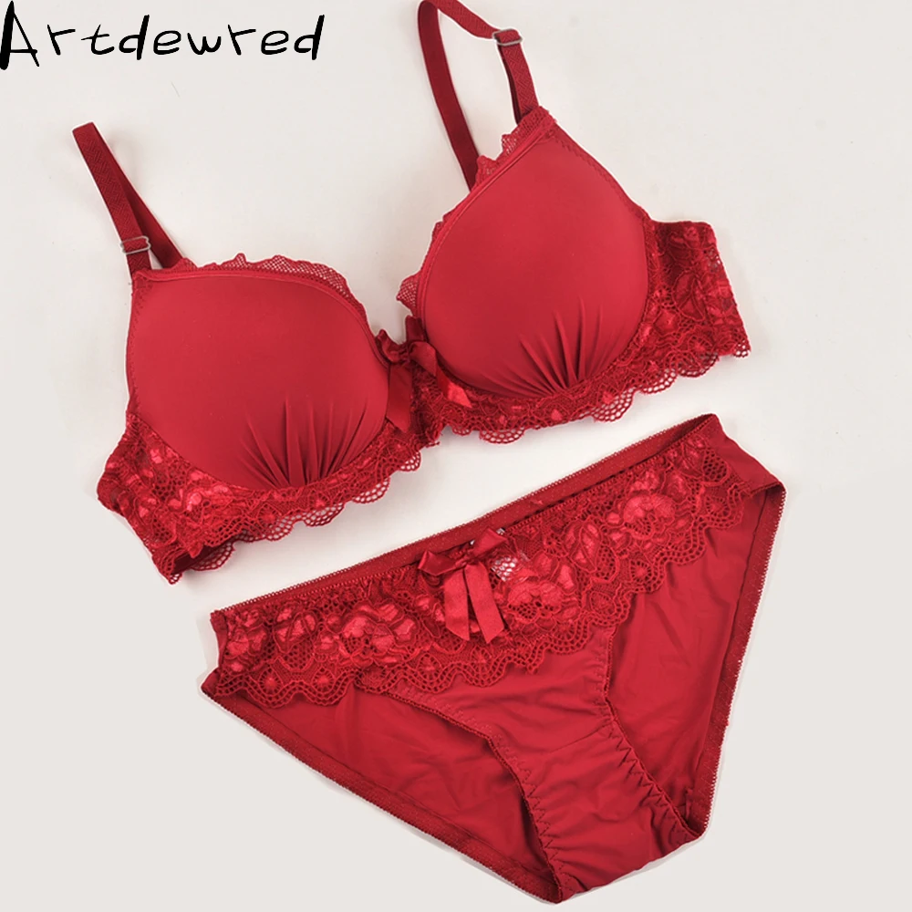 calvin klein underwear set ARTDEWRED New arrival Plus Size Bra Set 38-48 CDE Cup Brassiere Sets Women Sexy Lace Underwear Large Bra And Panty bralette womens lingerie sets