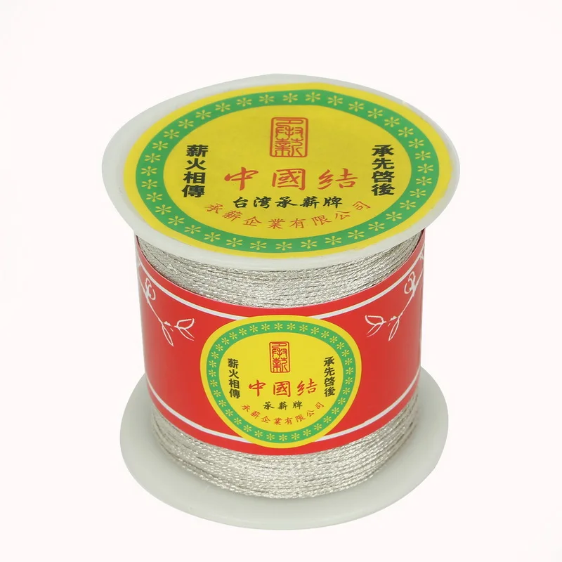 ! 0.5mm/1mm Gold/Silver Color Cord Chinese Knot Cord Macrame Rope Decorative Sewing Thread String DIY Apparel Craft