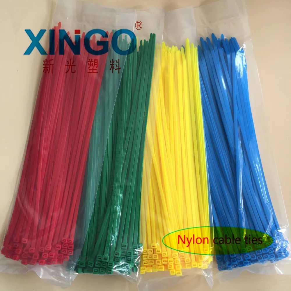 

100Pcs/bag 5x300 5*300 4.8mm Width Self-Locking Green Red Blue Yellow Nylon Wire Cable Zip Ties.cable ties