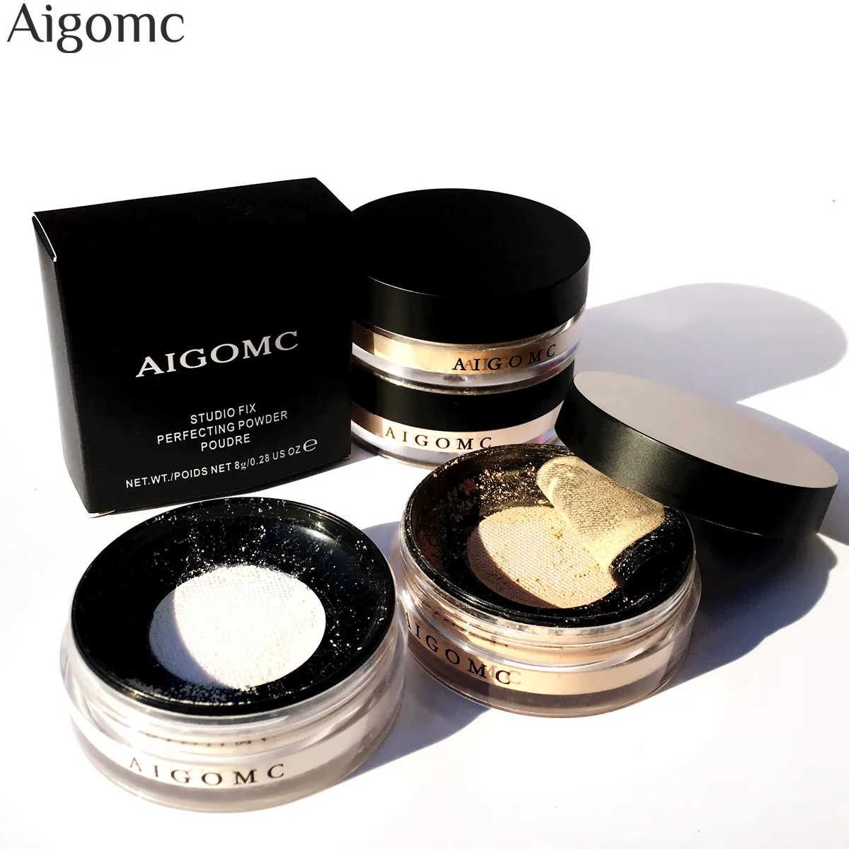 

AIGOMC Powder Cosmetic For Face Smooth Loose Powder Makeup Transparent Finishing Waterproof Loose Powder