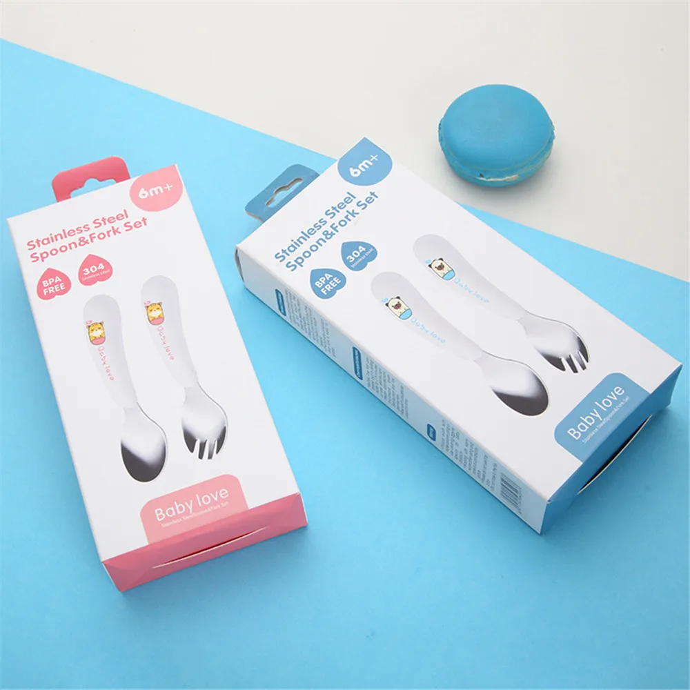 

Creative New Tableware Stainless Steel Cutlery Fork Spoon Cartoon Spoon Set Children Tableware Dinnerware Set Ware Kids