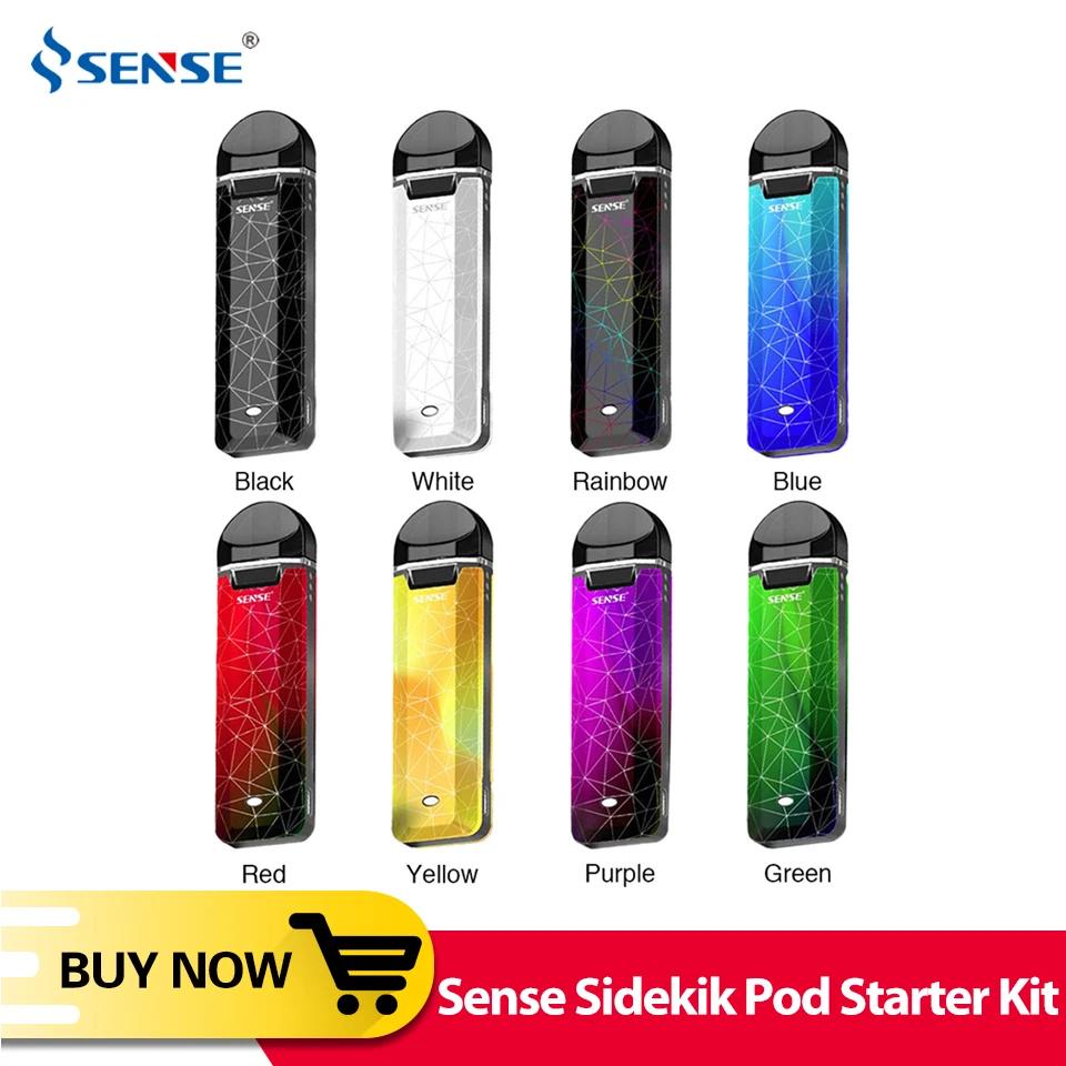 

Original portable Sense Sidekik Pod Starter Kit with 2ml Capacity pod 460mAh battery Air-draw Switch E cig VS MINIFIT vape Kit